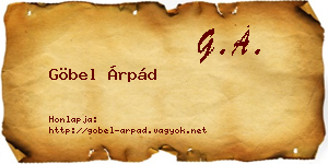 Göbel Árpád névjegykártya
