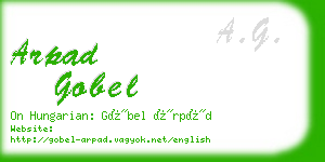 arpad gobel business card